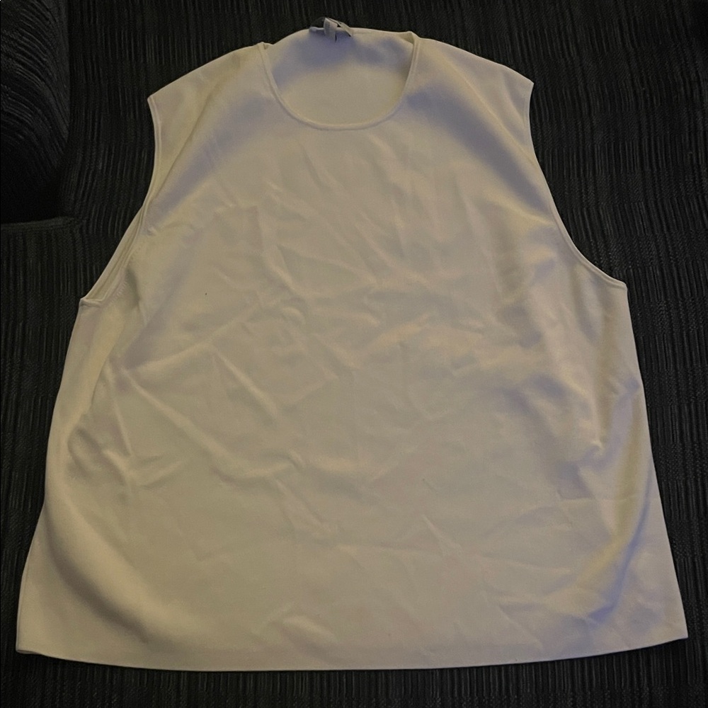 COS White Sleeveless Crewneck Tank